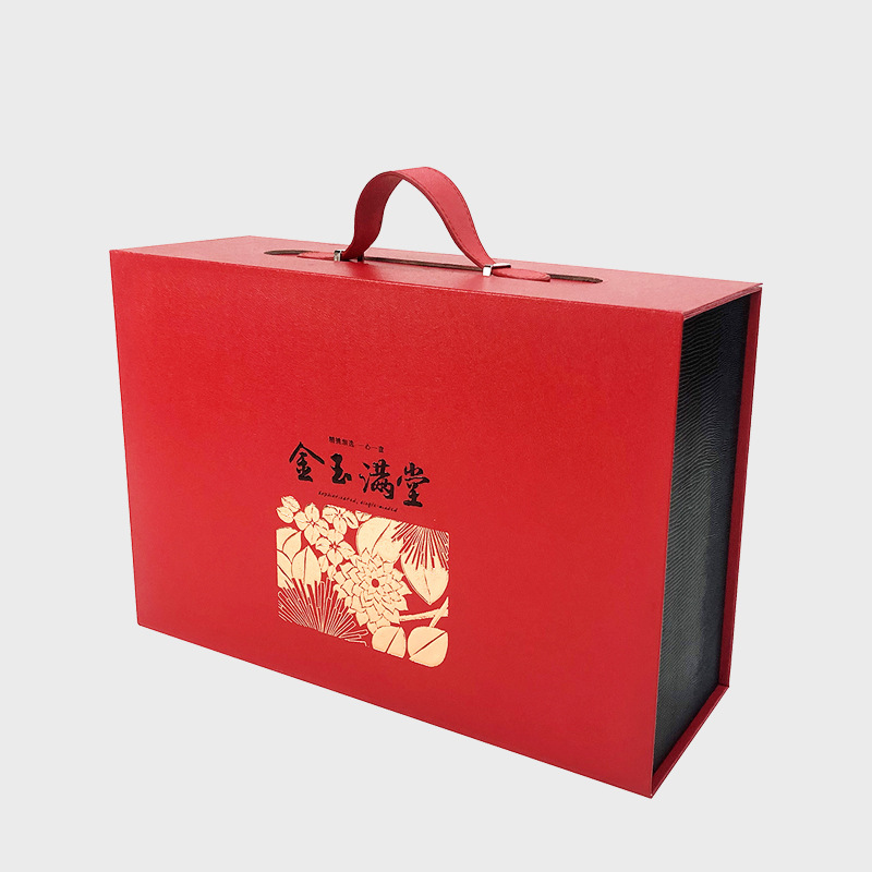 紅色燙金手提紙盒禮品盒
